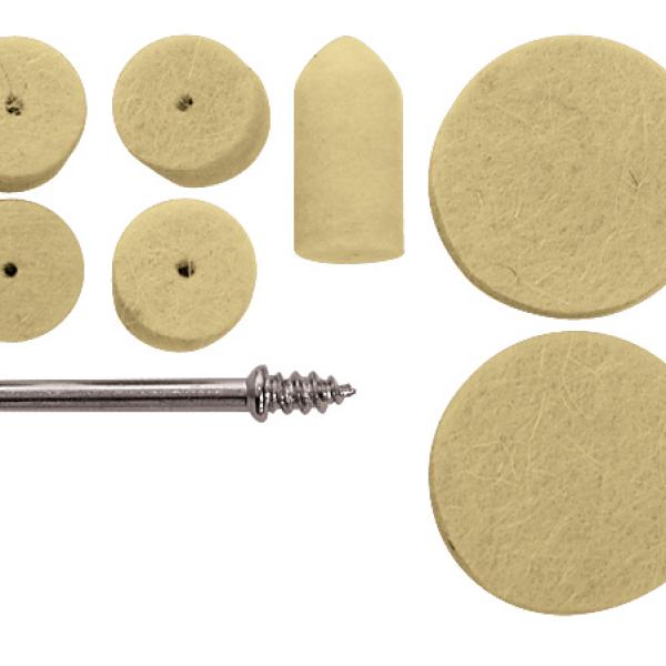 Круги фетровые, набор 7 шт. + штифт FIT 36926